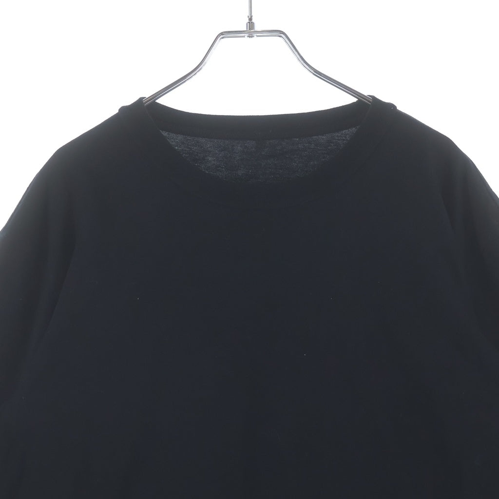 ALEXANDER WANG(アレキサンダーワン) 25AW ロゴ パフプリント クルーネック長袖Tシャツカットソー ロングスリーブ ロンT ブラック 4CC3241519