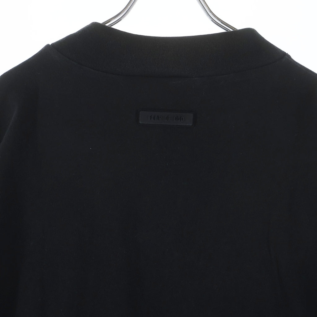 FEAR OF GOD ESSENTIALS(フィアオブゴッド エッセンシャルズ) ブランドロゴ モックネック 半袖Tシャツ カットソー ブラック
