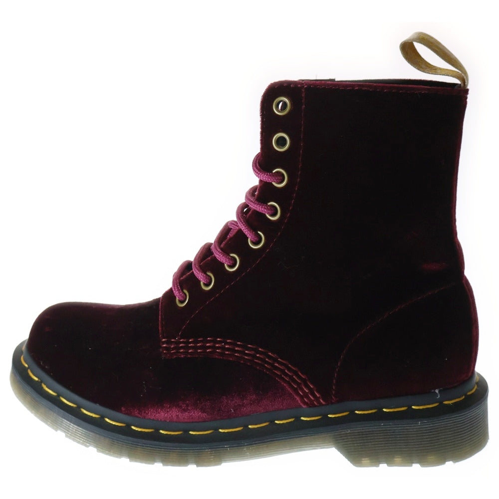 Dr.Martens(ドクターマーチン) PASCAL VELVET ANKLE BOOTS パスカル ベルベット アンクルブーツ レッド