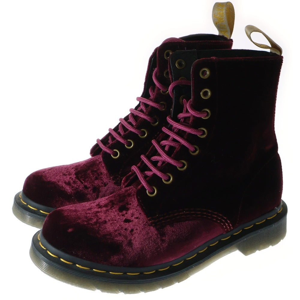 Dr.Martens(ドクターマーチン) PASCAL VELVET ANKLE BOOTS パスカル ベルベット アンクルブーツ レッド