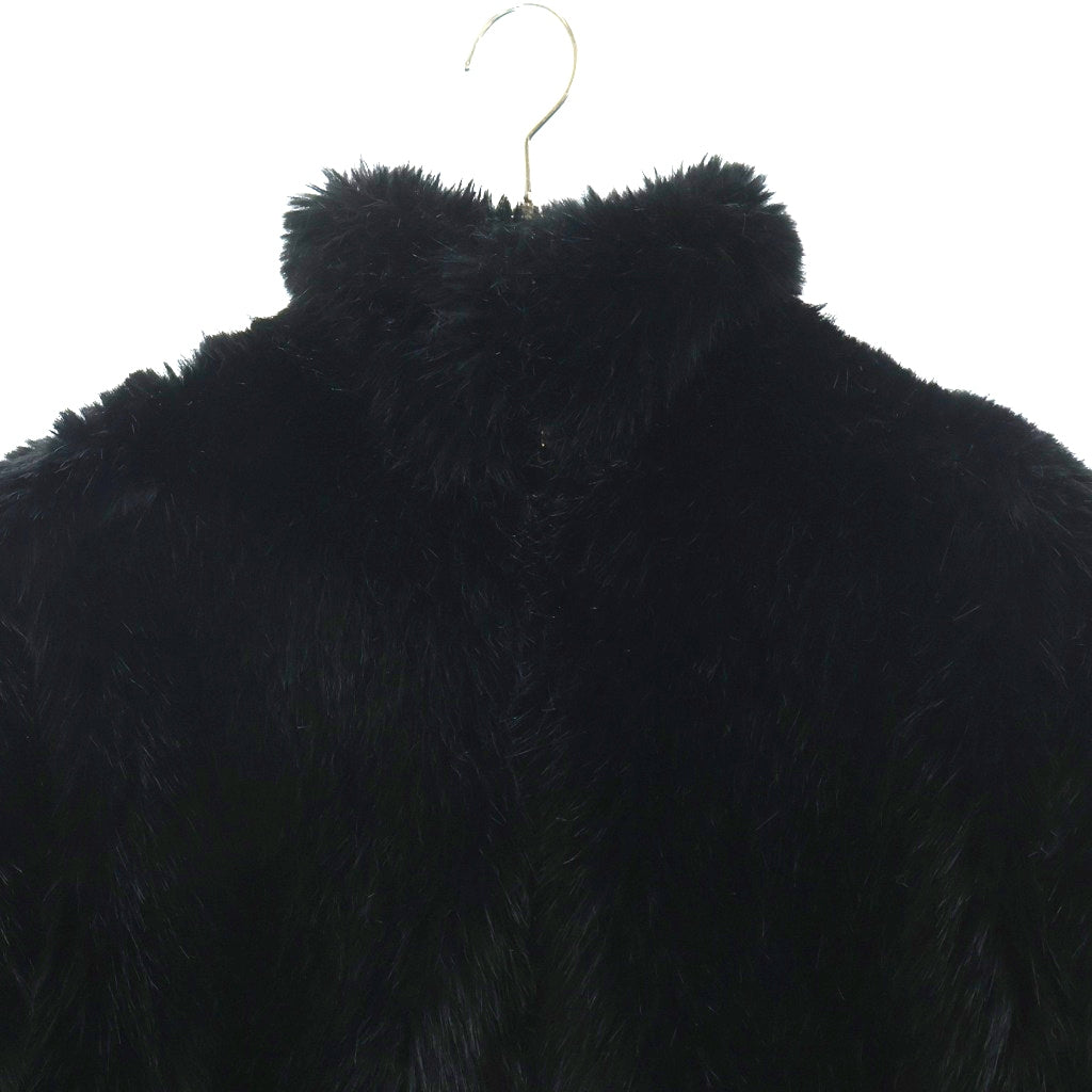 BALENCIAGA(バレンシアガ) BBバックロゴ ジップアップ ファージャケット ブラック 768980 TPQ23