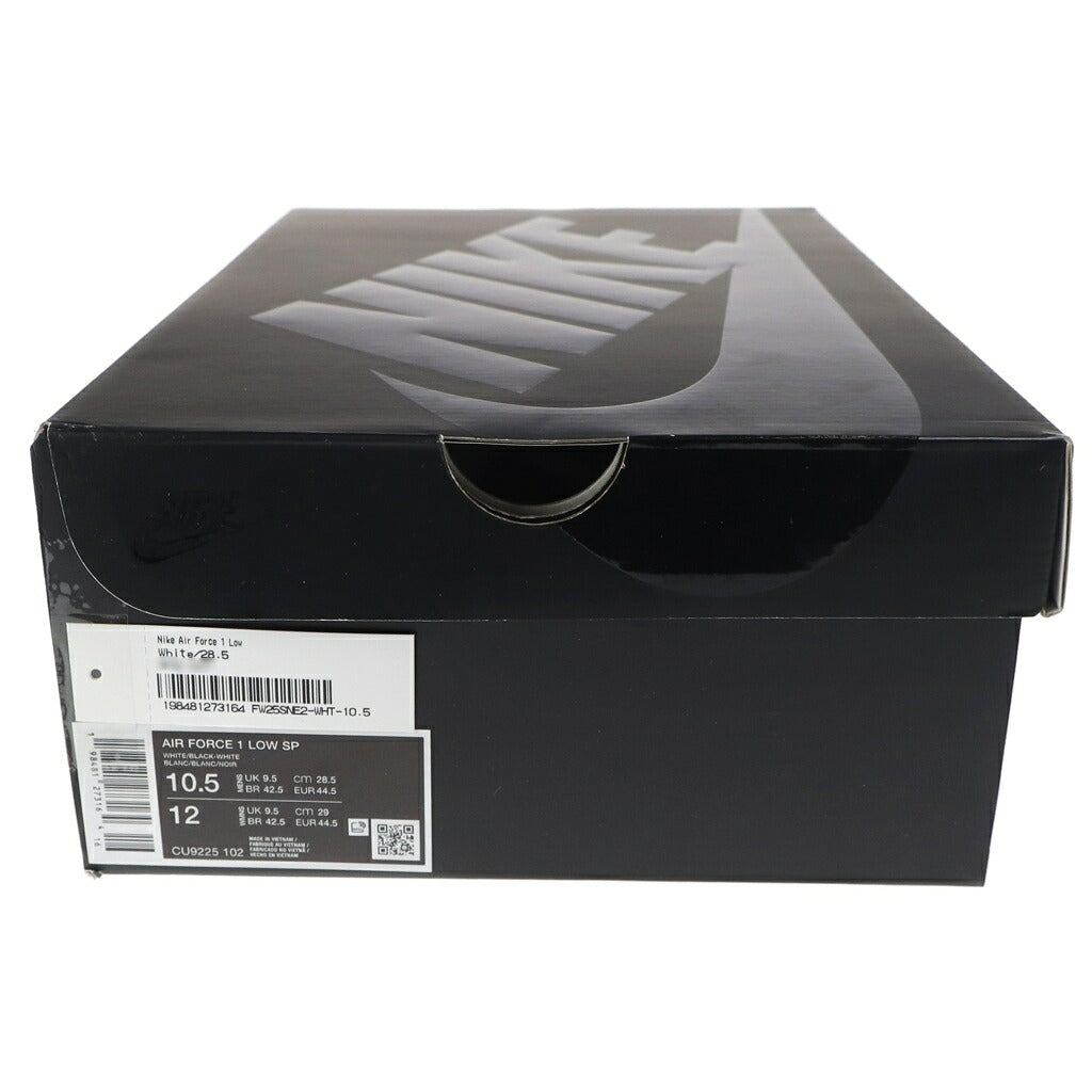 NIKE(ナイキ) ×SUPREME AIR FORCE 1 LOW CU9225-102 シュプリーム エアフォース1 ローカットスニーカー ホワイト/ブラック US10.5/28.5cm