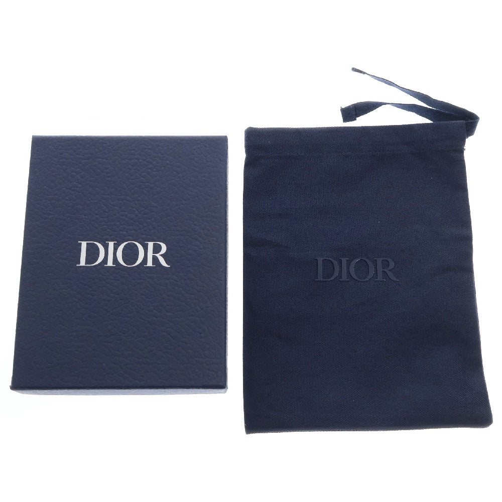 Christian Dior(クリスチャンディオール) サドル オブリーク 2つ折り財布 コンパクトウォレット ネイビー×ブラック キャンバス×レザー 2ADBC306YKS
