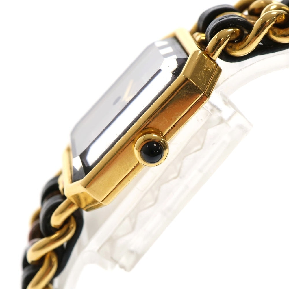CHANEL(シャネル) プルミエール L 黒文字盤 GP/QZ クォーツ 腕時計 レディース