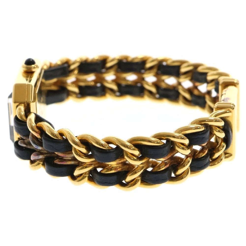 CHANEL(シャネル) プルミエール L 黒文字盤 GP/QZ クォーツ 腕時計 レディース