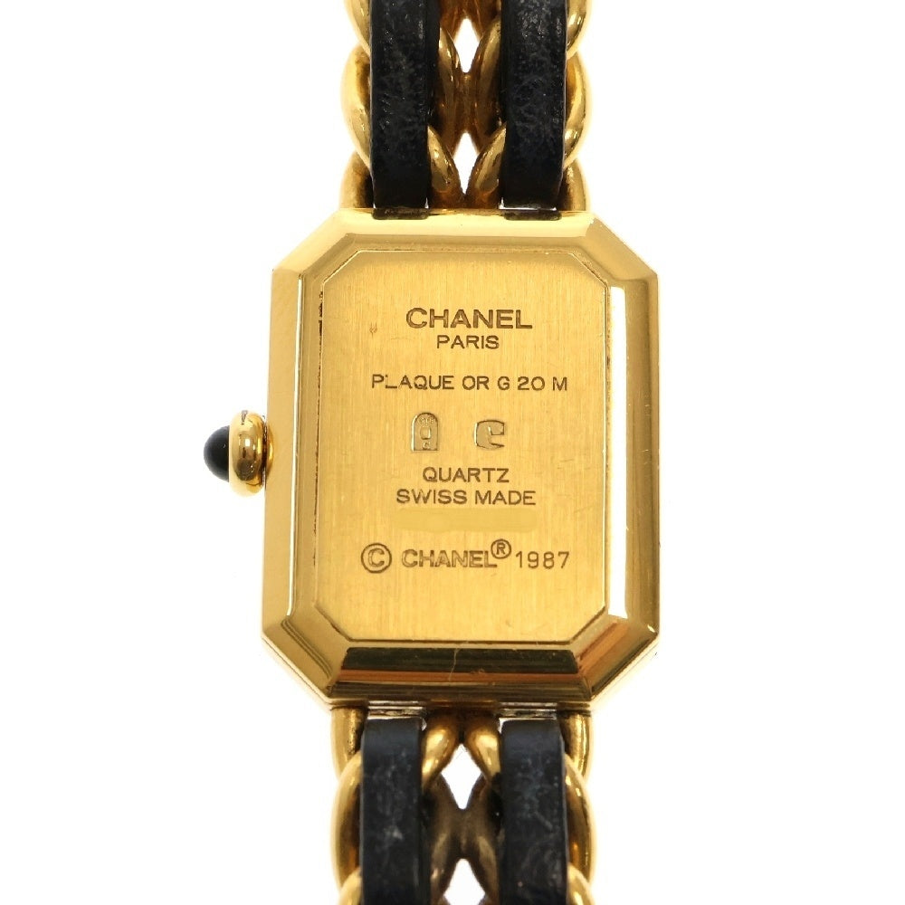 CHANEL(シャネル) プルミエール L 黒文字盤 GP/QZ クォーツ 腕時計 レディース