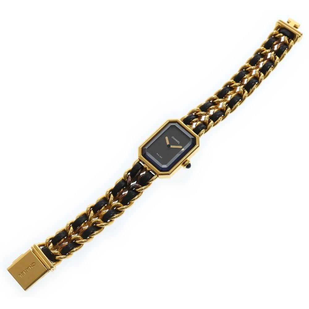 CHANEL(シャネル) プルミエール L 黒文字盤 GP/QZ クォーツ 腕時計 レディース