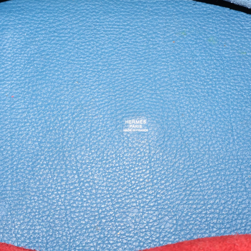 HERMES(エルメス) ピコタンロックGM トリヨンクレマンス ルージュカザック レザーハンドバッグ レッド×ブルー O刻印