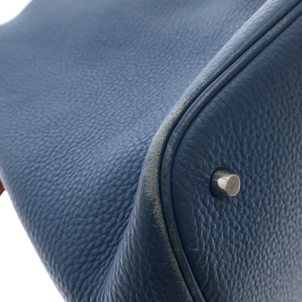 HERMES(エルメス) ピコタンロックGM トリヨンクレマンス ルージュカザック レザーハンドバッグ レッド×ブルー O刻印