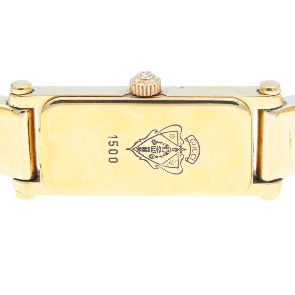 GUCCI(グッチ) バングルウォッチ ホワイトシェル文字盤 SS/QZ ステンレス クォーツ 腕時計 1500