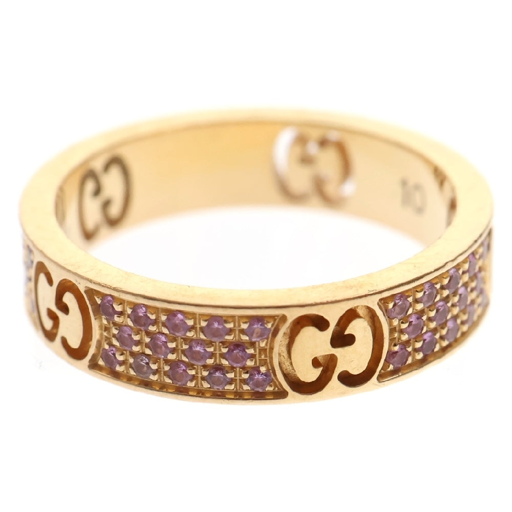 GUCCI(グッチ) GGアイコン スターダスト ピンクサファイア リング 750 K18 PG ピンクゴールド 指輪