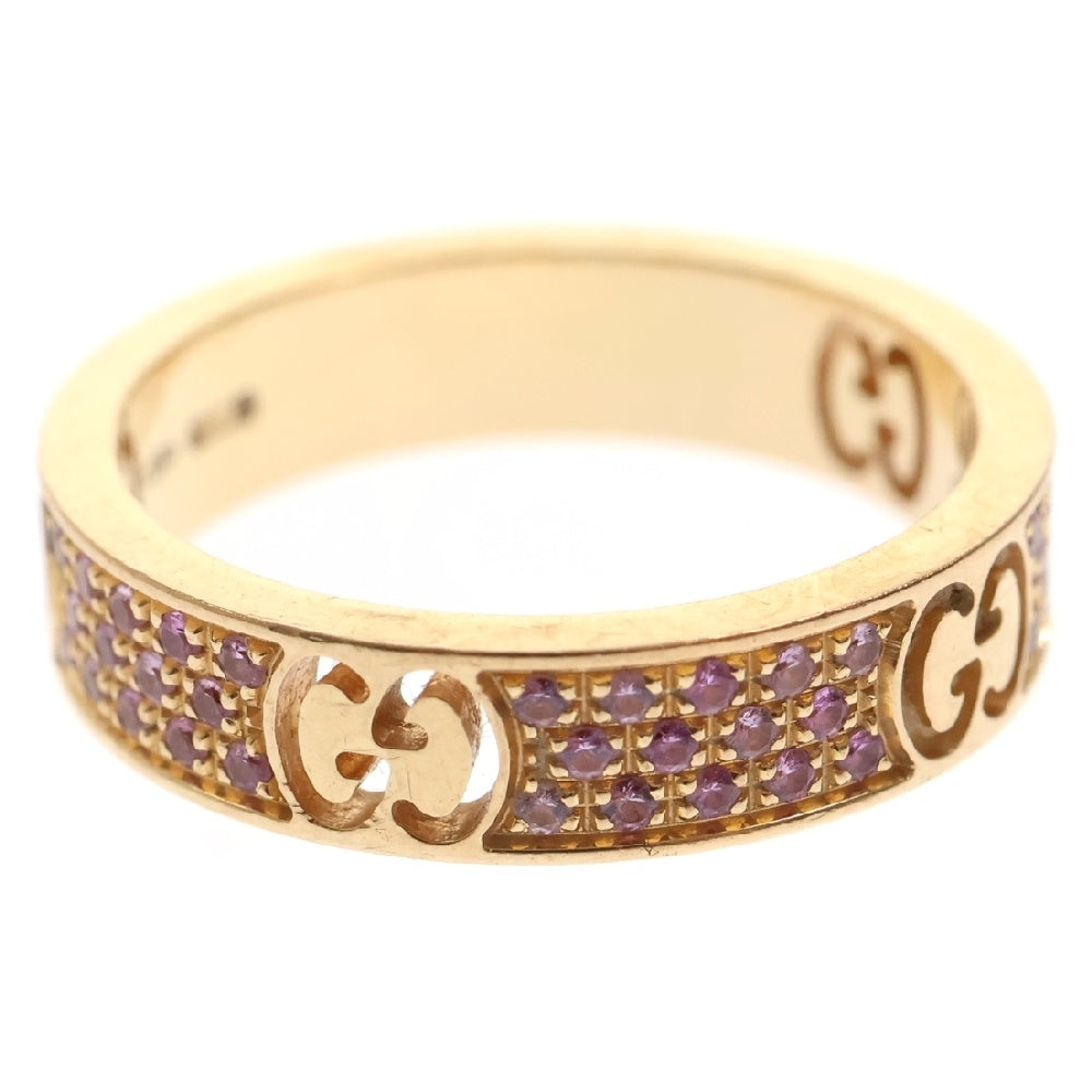 GUCCI(グッチ) GGアイコン スターダスト ピンクサファイア リング 750 K18 PG ピンクゴールド 指輪