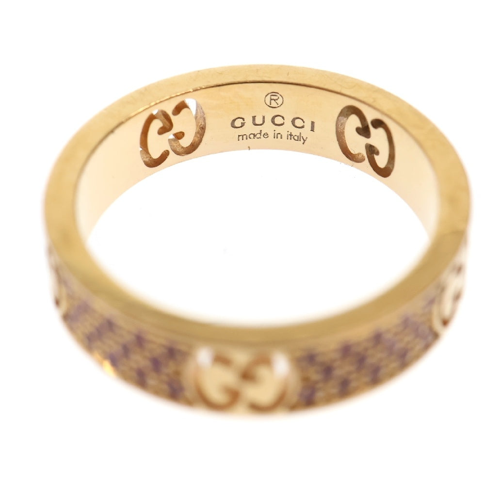 GUCCI(グッチ) GGアイコン スターダスト ピンクサファイア リング 750 K18 PG ピンクゴールド 指輪
