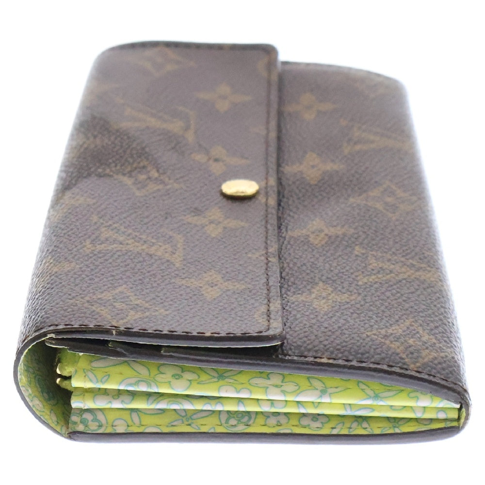 LOUIS VUITTON(ルイヴィトン) モノグラム フルリ ポルトフォイユ サラ レザー ロングウォレット 長財布 二つ折り財布 ブラウン M60234