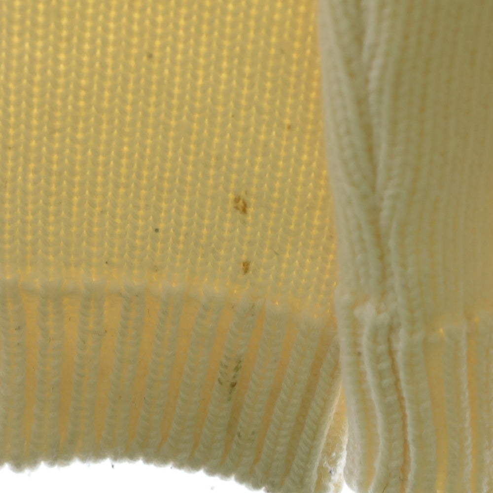 FENDI(フェンディ) Logo Intersia Knit フロントロゴ クルーネックニット セーター ホワイト FZZ387 A3M3
