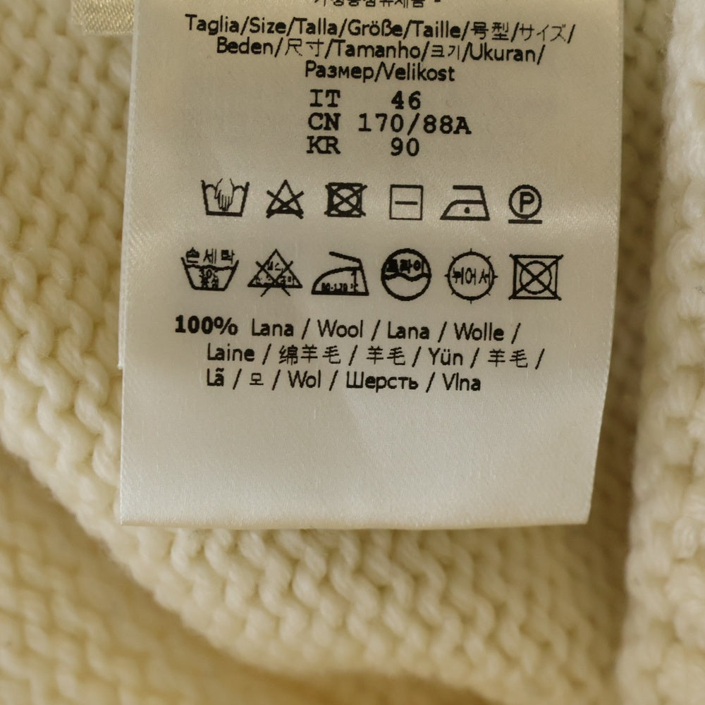 FENDI(フェンディ) Logo Intersia Knit フロントロゴ クルーネックニット セーター ホワイト FZZ387 A3M3