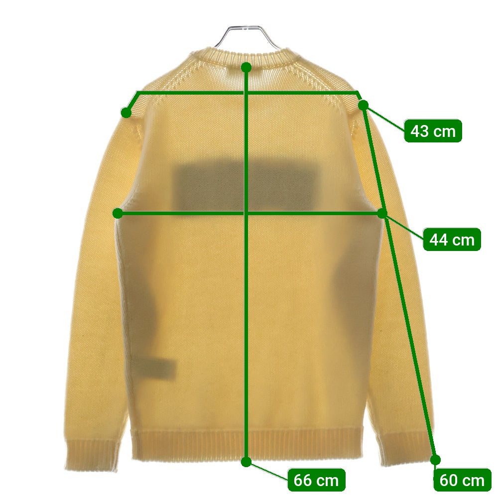 FENDI(フェンディ) Logo Intersia Knit フロントロゴ クルーネックニット セーター ホワイト FZZ387 A3M3