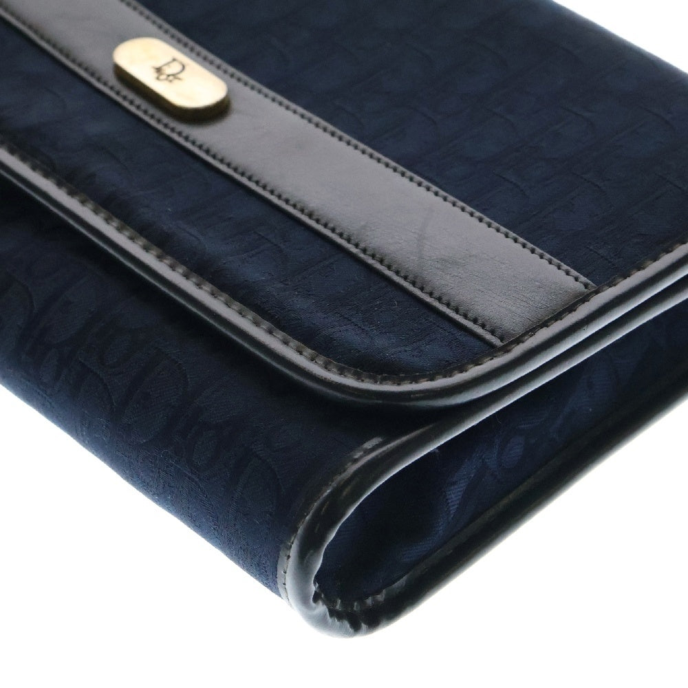 Christian Dior(クリスチャンディオール) トロッター チェーンショルダーバッグ ミニバッグ ネイビー キャンバス ゴールド金具