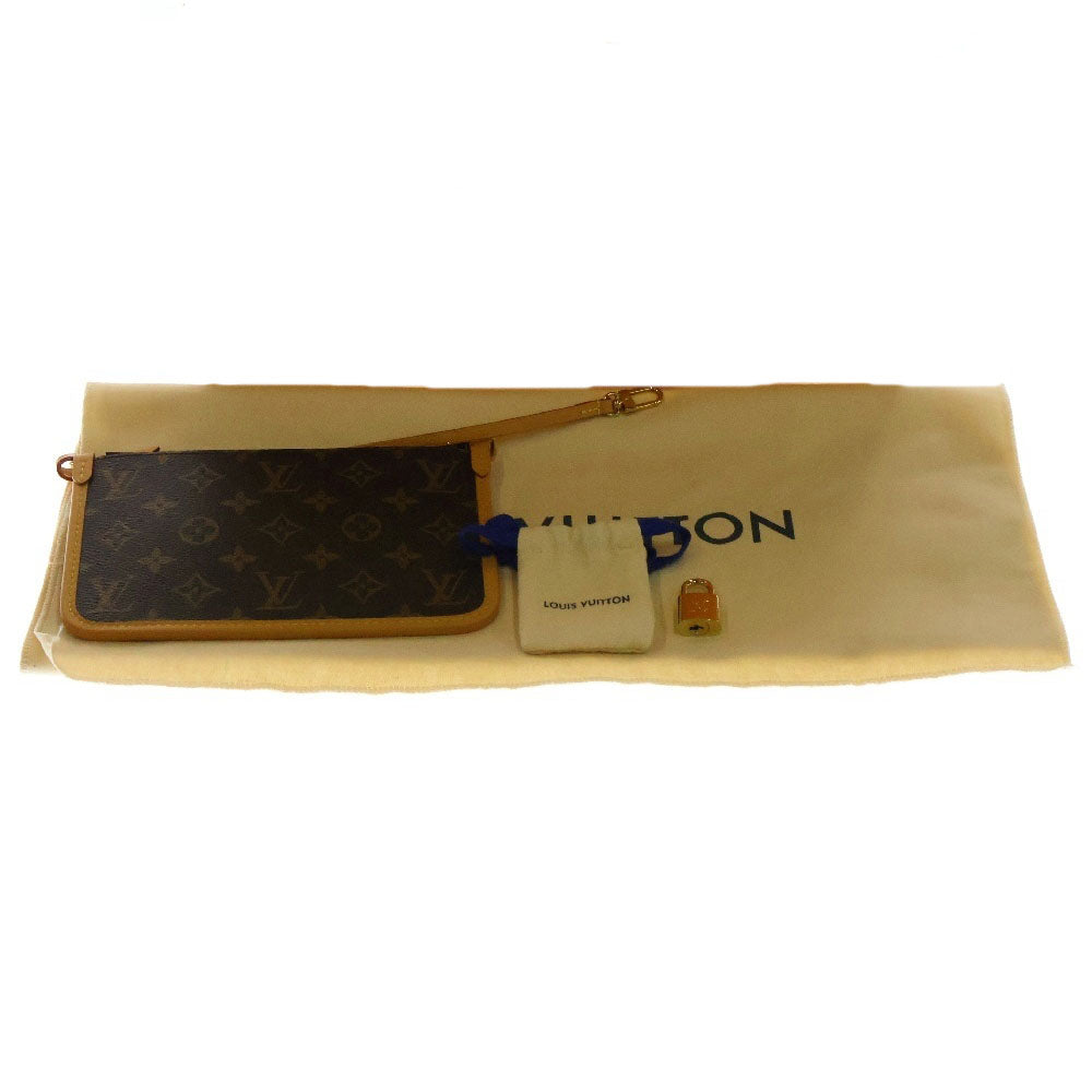 LOUIS VUITTON(ルイヴィトン) モノグラム キャリーオールNM PM ポーチ付 レザー ショルダーバッグ ブラウン レディース M46203