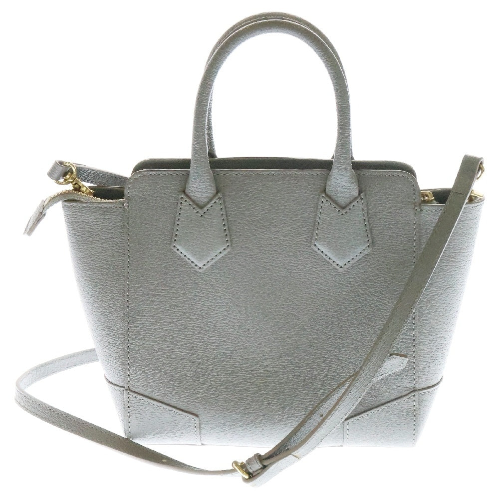 Vivienne Westwood(ヴィヴィアンウエストウッド) オーブ 2wayショルダーバッグ グレー レザー ハンドバッグ