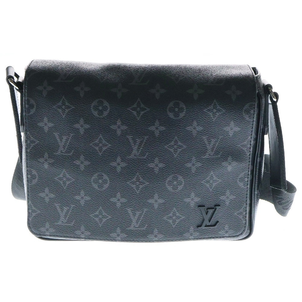 LOUIS VUITTON(ルイヴィトン) モノグラムエクリプス ディスリクトPM ショルダーバッグ ブラック シルバー金具 PVC M46255