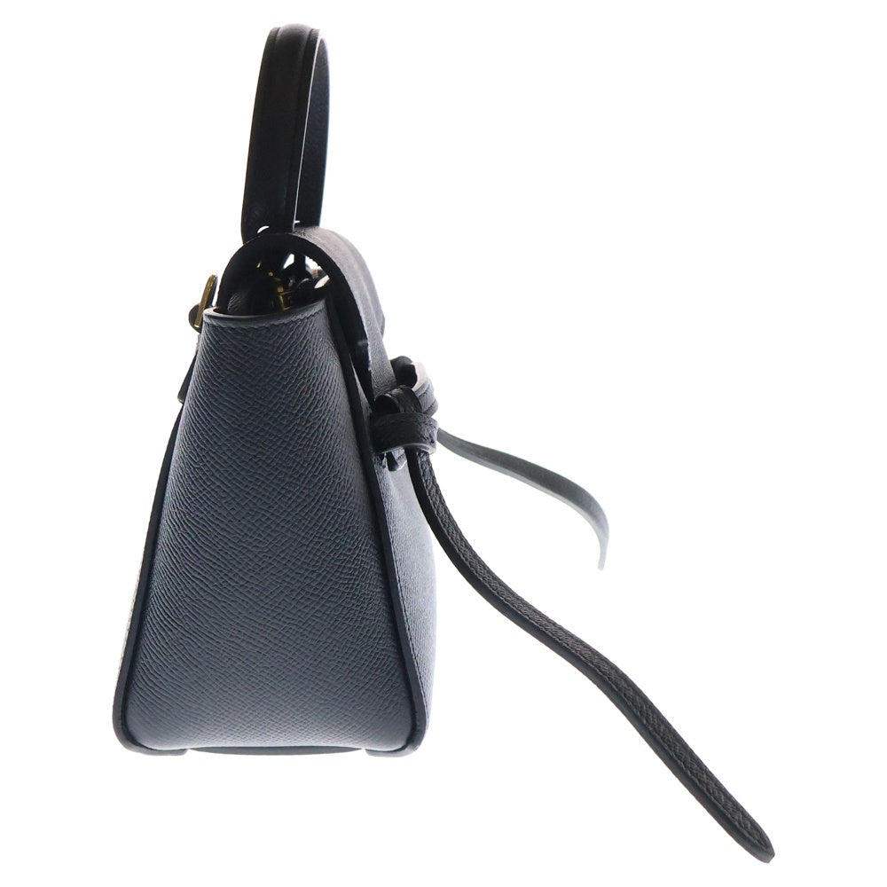 CELINE(セリーヌ) ベルトバッグ ピコ 2WAYバッグ ハンドバッグ ショルダーバッグ ブラック レザー ゴールド金具 194263ZVA