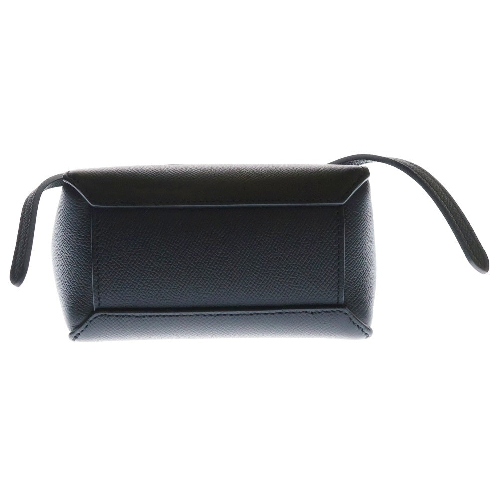 CELINE(セリーヌ) ベルトバッグ ピコ 2WAYバッグ ハンドバッグ ショルダーバッグ ブラック レザー ゴールド金具 194263ZVA