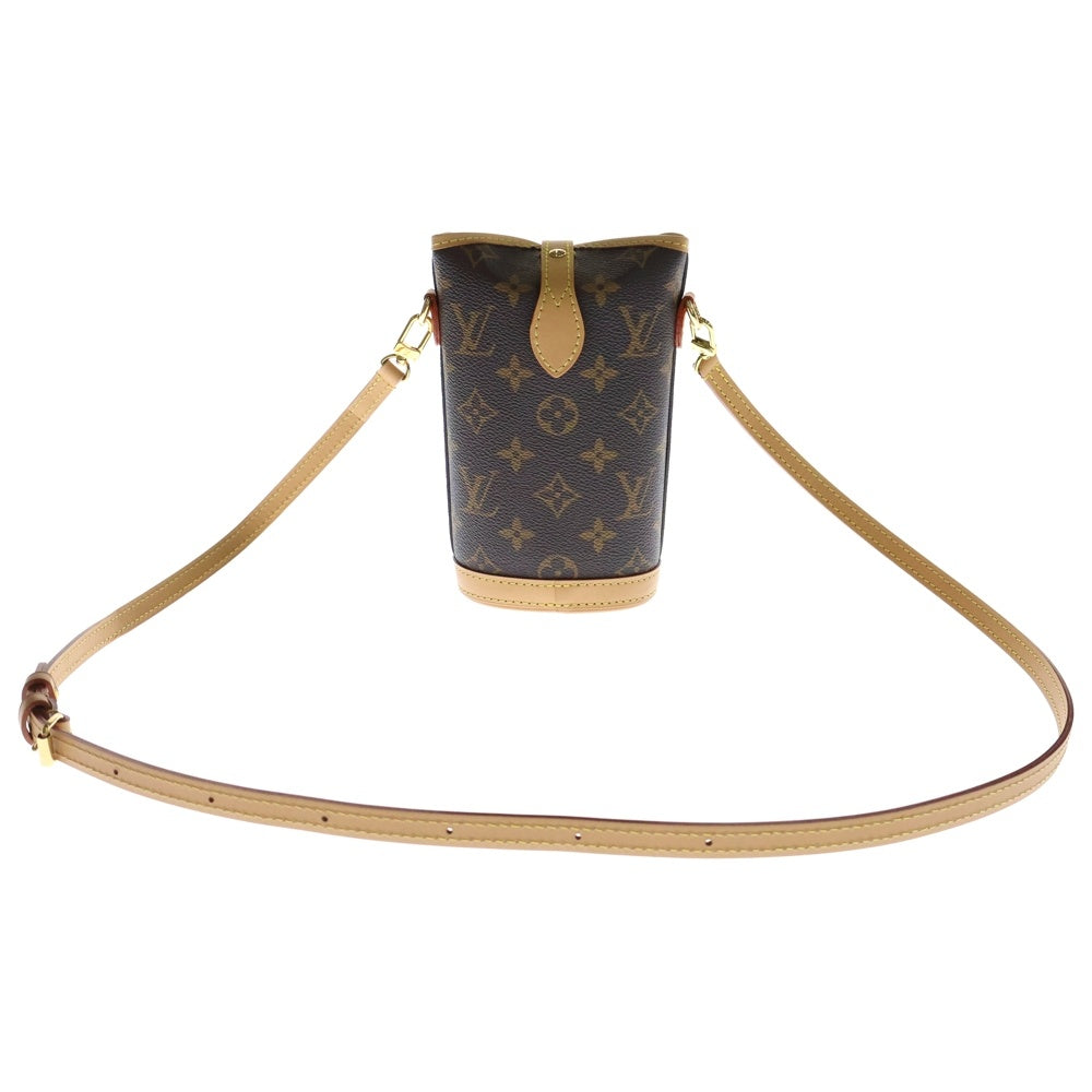 LOUIS VUITTON(ルイヴィトン) モノグラム フォールドミー ポーチ レザーショルダーバッグ ブラウン M80874