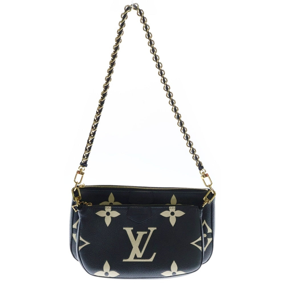LOUIS VUITTON(ルイヴィトン) モノグラムアンプラント ミュルティポシェット アクセソワール レザーショルダーバッグ ブラック M45777