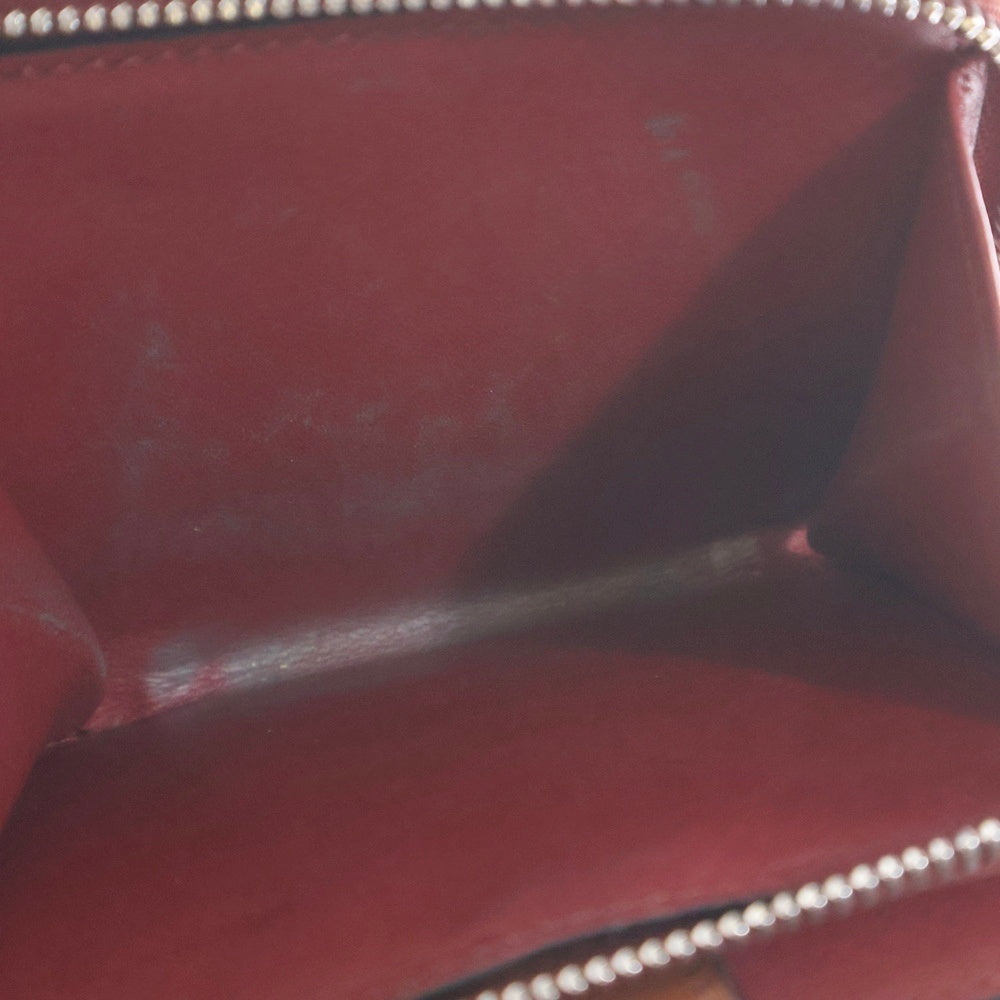 LOEWE(ロエベ) アナグラム 二つ折り財布 コンパクトウォレット シルバー金具 ブラウン レザー