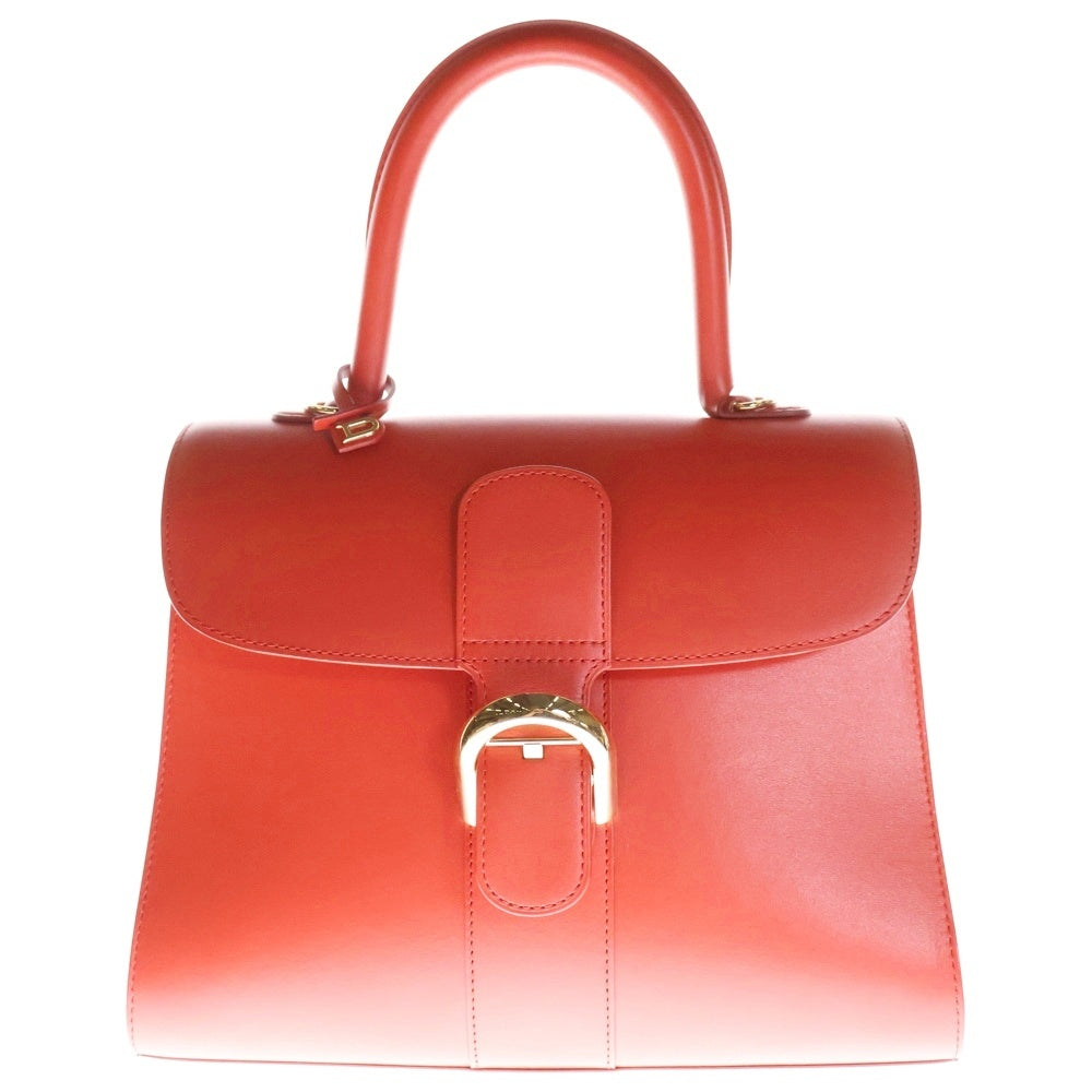 DELVAUX(デルボー) ブリヨンMM 2wayハンドバック レッド レザー トートバッグ