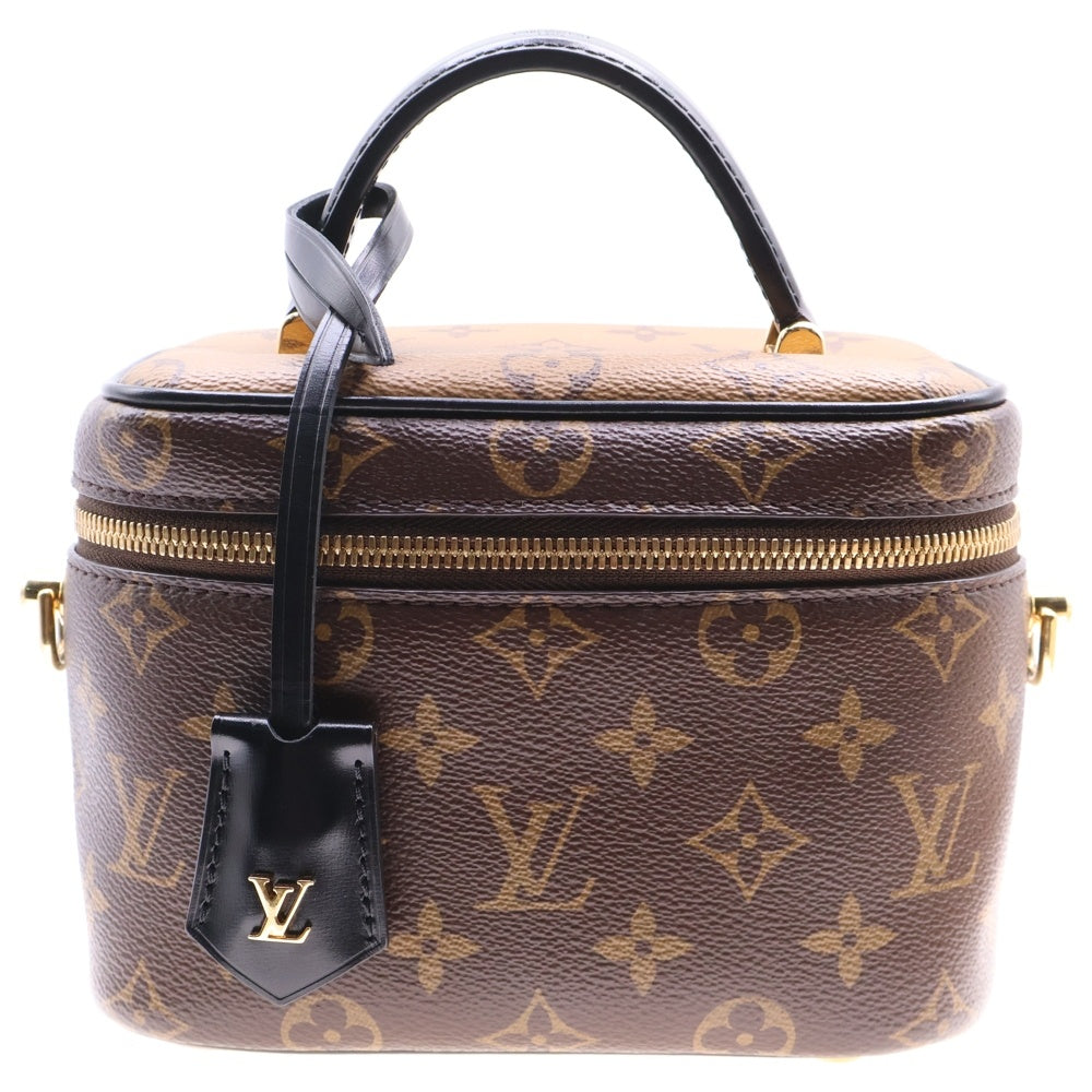 LOUIS VUITTON(ルイヴィトン) モノグラムリバース ヴァニティNV 2WAY レザーハンドバッグ ショルダーバッグ ブラウン レディース M45165