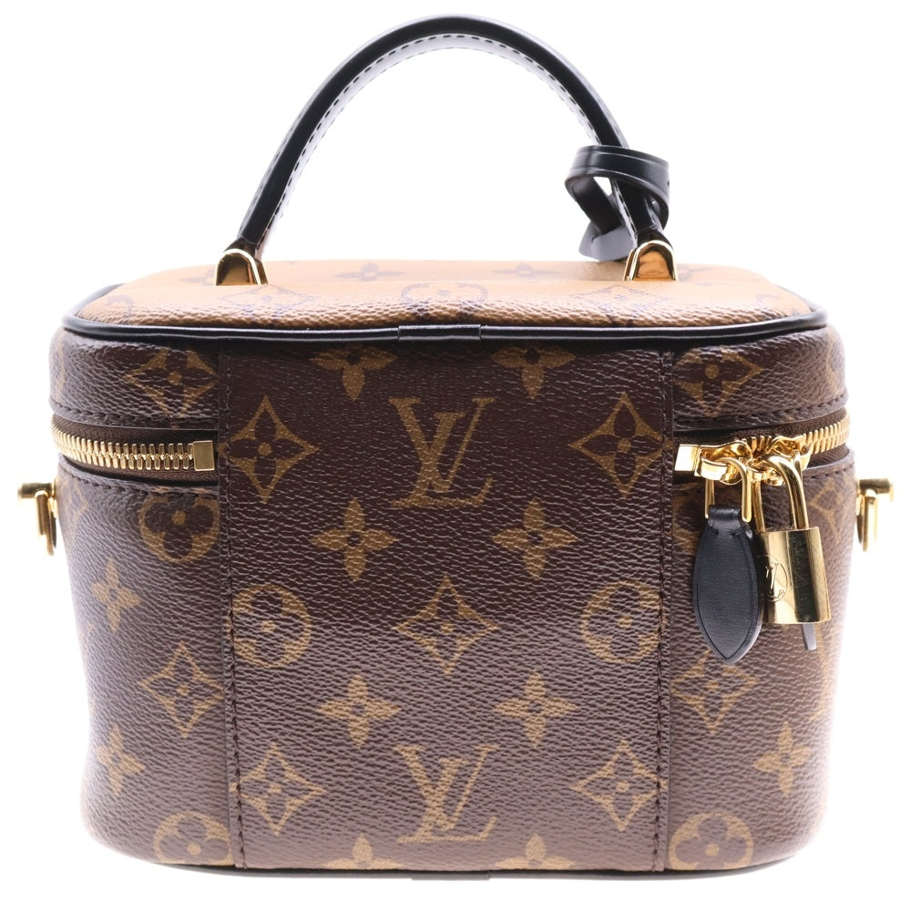 LOUIS VUITTON(ルイヴィトン) モノグラムリバース ヴァニティNV 2WAY レザーハンドバッグ ショルダーバッグ ブラウン レディース M45165