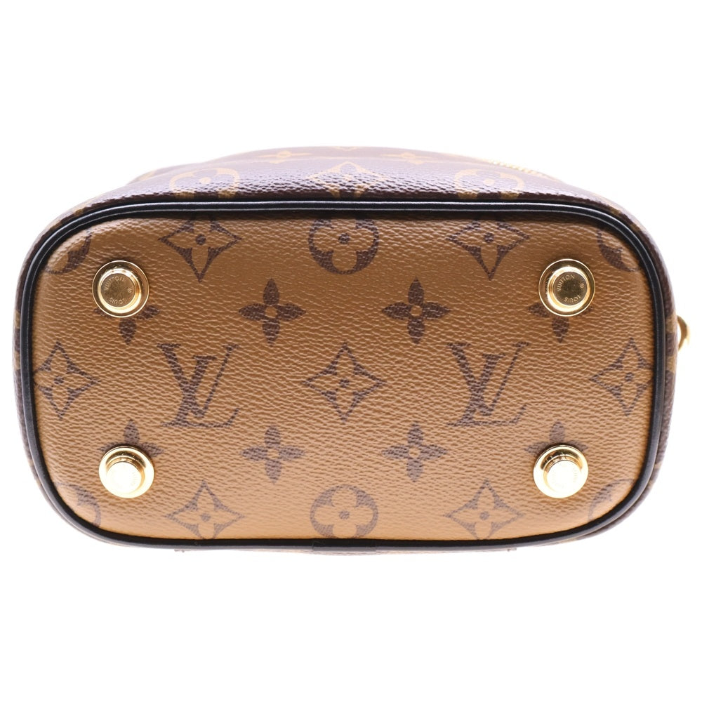 LOUIS VUITTON(ルイヴィトン) モノグラムリバース ヴァニティNV 2WAY レザーハンドバッグ ショルダーバッグ ブラウン レディース M45165