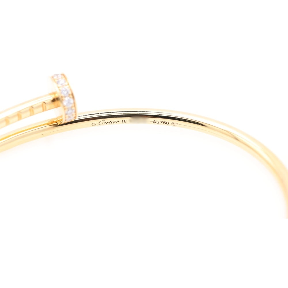 Cartier(カルティエ) ジュスト アン クル ダイヤ ブレスレット Au750 K18 YG イエローゴールド ジュエリー