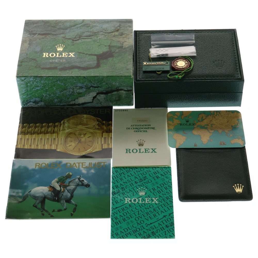 ROLEX(ロレックス) デイトジャスト ホワイトローマ文字盤 SS/AT 自動巻 腕時計 シルバー/ホワイト 16220