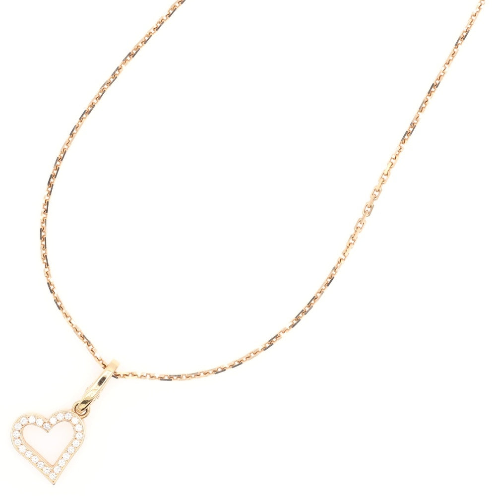 Cartier(カルティエ) オープンハート チャーム ダイヤ ネックレス Au750 K18 PG ピンクゴールド ペンダント