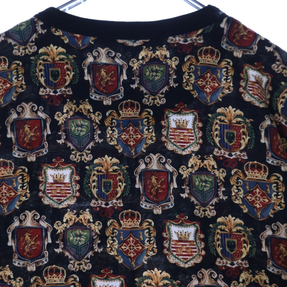 DOLCE & GABBANA(ドルチェアンドガッバーナ) Emblem S/S T-Shirt エンブレム総柄 半袖Tシャツ カットソー マルチ G8HI7T/FS7WQ