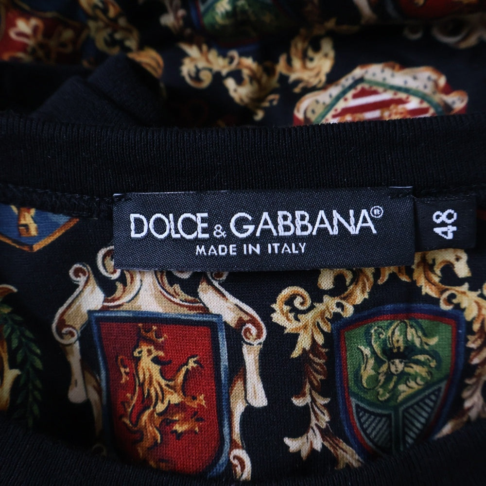 DOLCE & GABBANA(ドルチェアンドガッバーナ) Emblem S/S T-Shirt エンブレム総柄 半袖Tシャツ カットソー マルチ G8HI7T/FS7WQ