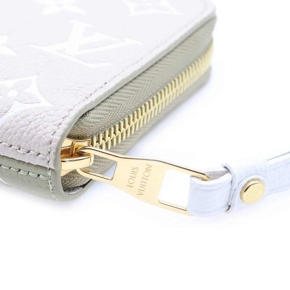 LOUIS VUITTON(ルイヴィトン) モノグラムアンプラント ジッピーウォレット ロングウォレット カードケース 長財布 カーキ×アイボリー ゴールド金具 レザー M81280