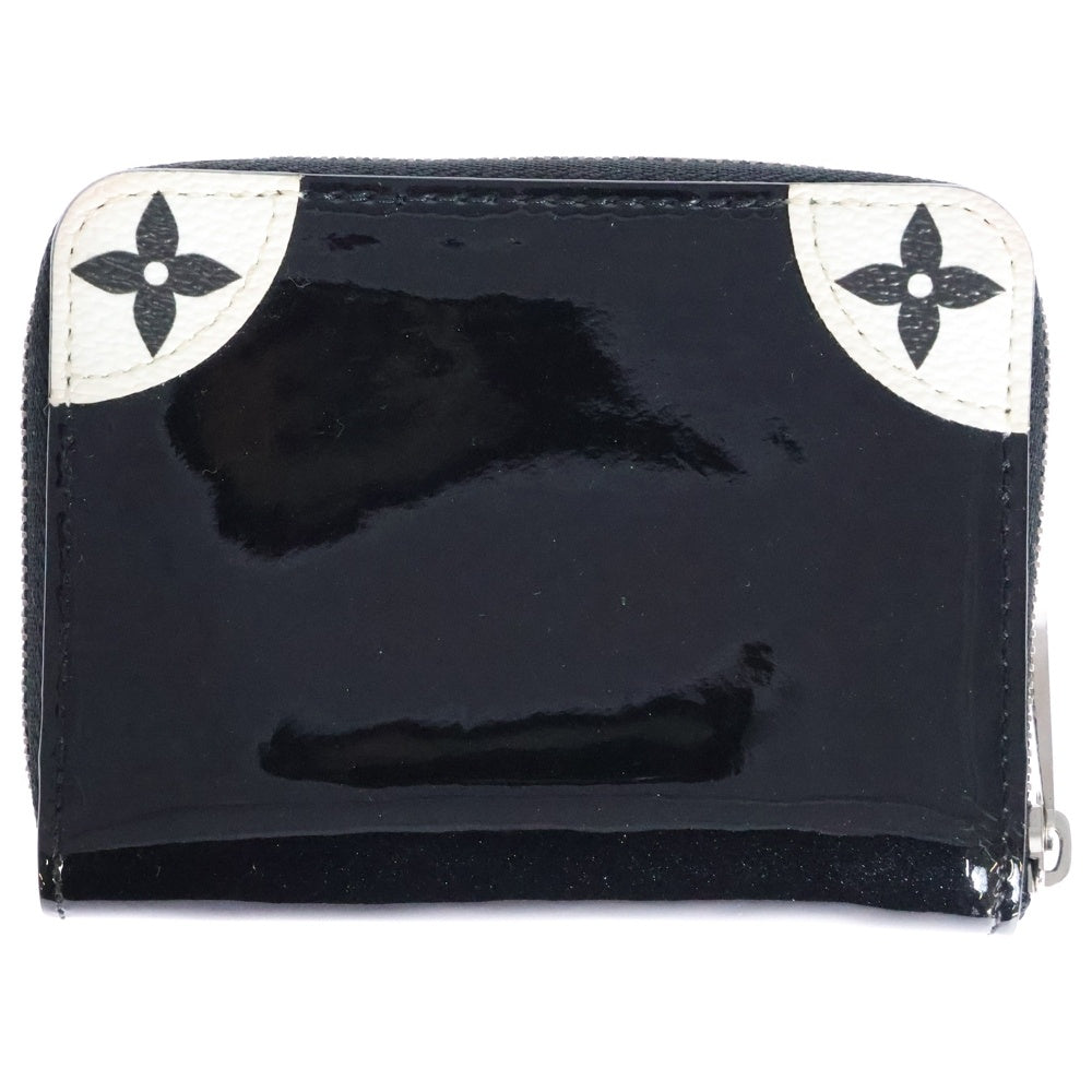 LOUIS VUITTON(ルイヴィトン) ヴェルニ・ミロワール ジッピーコインパース 財布 ウォレット ブラック×ホワイト シルバー金具 エナメル×レザー M67665