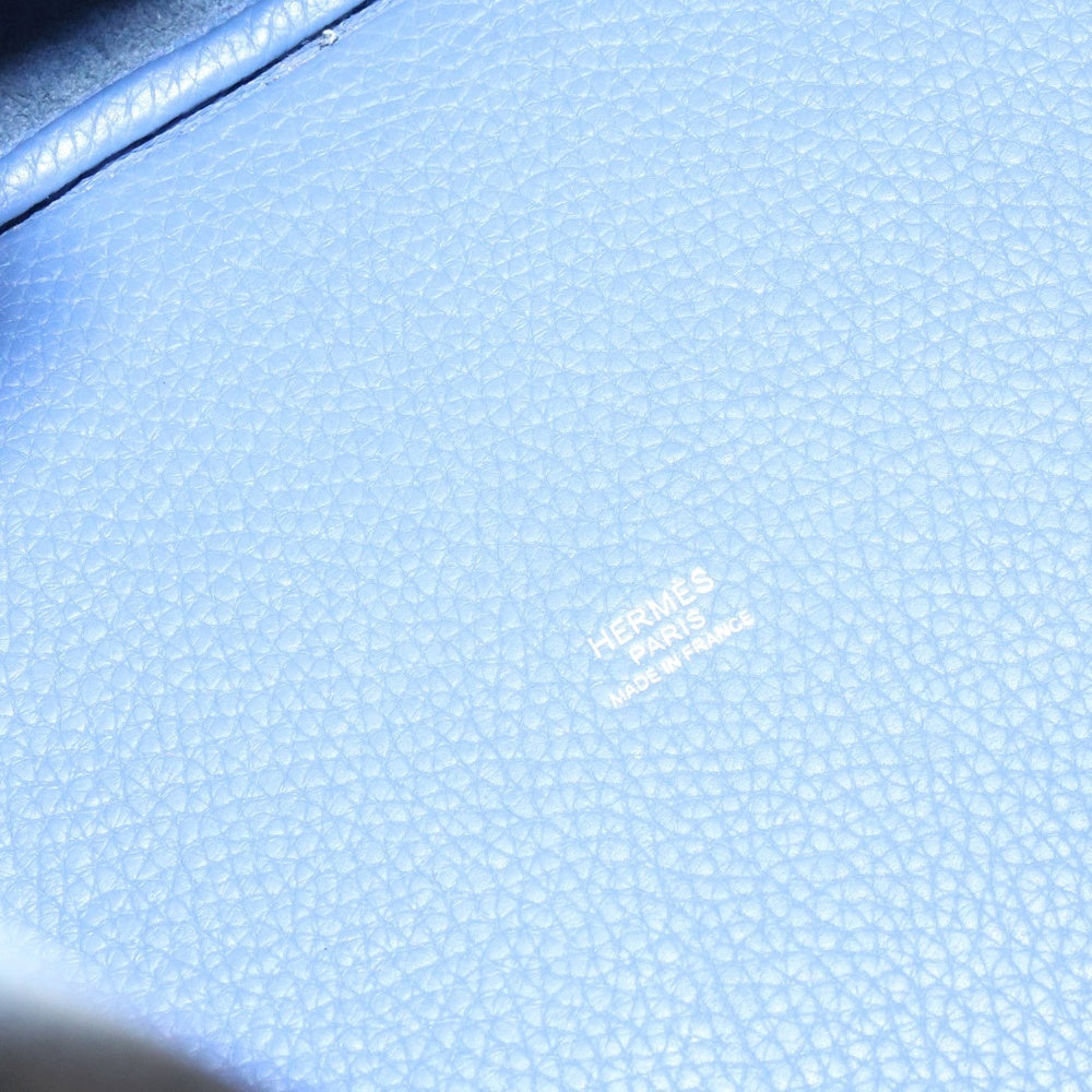 HERMES(エルメス) ピコタンロックMM ブルー系 トリヨン シルバー金具 C刻印 ハンドバッグ