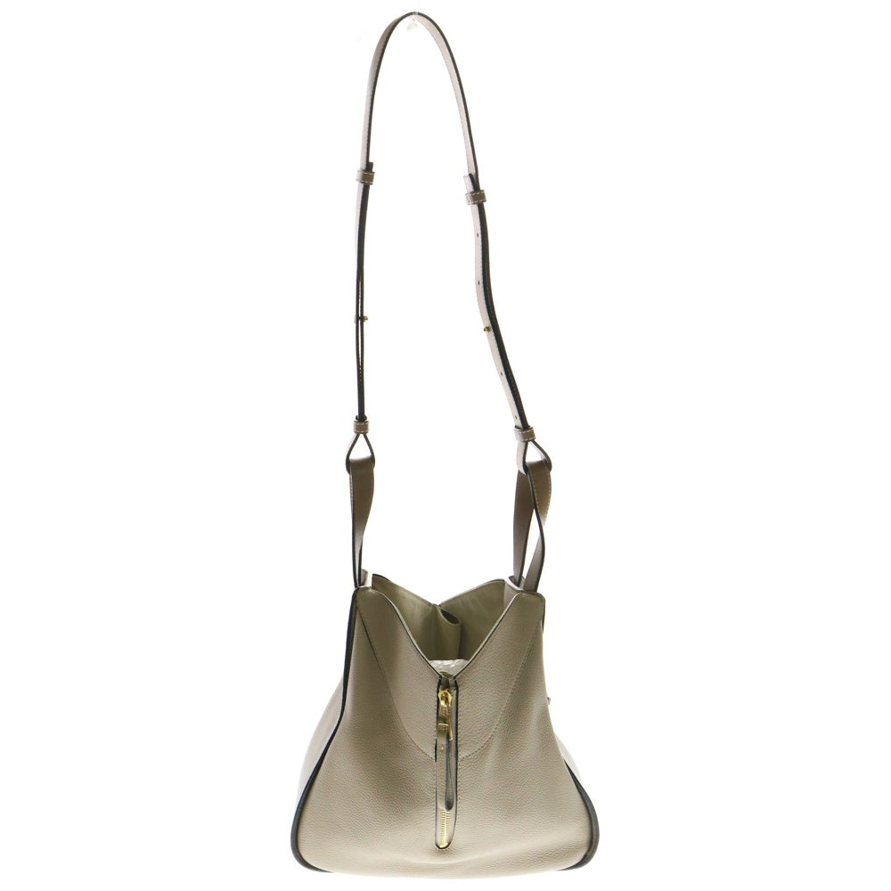 LOEWE(ロエベ) ハンモック 2WAYバッグ ハンドバッグ ショルダーバッグ ミニバッグ ブラウン×ベージュ ゴールド金具 レザー