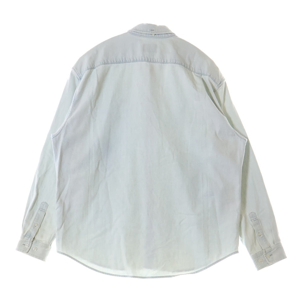 SUPREME(シュプリーム) 24SS Small Box Denim Shirt スモールボックス ロゴ刺繍 ボタンダウン デニム ロングスリーブ 長袖シャツ インディゴ