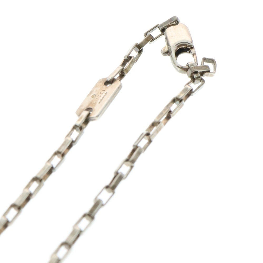 GUCCI(グッチ) ロゴプレート ネックレス ペンダント シルバー チェーン 145170