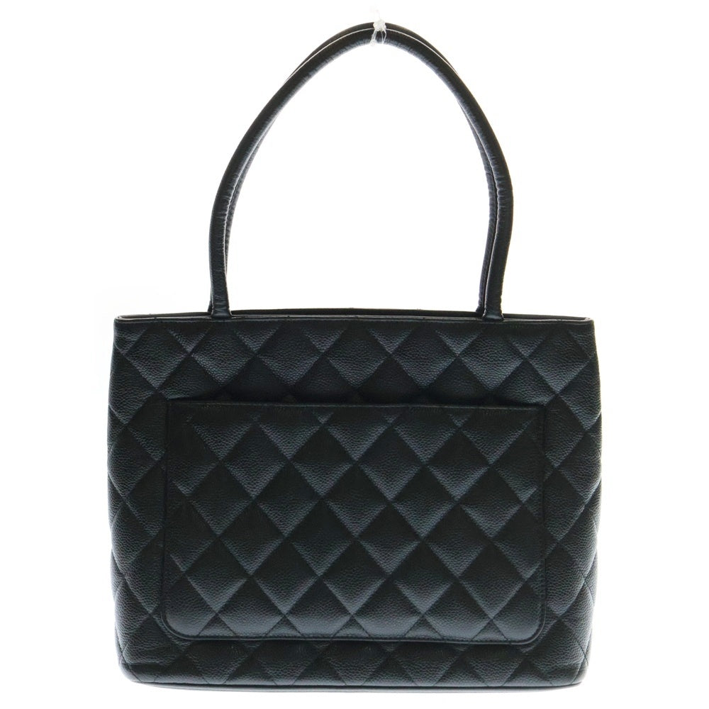 CHANEL(シャネル) 復刻トート ココマーク ブラック キャビアスキン ゴールド金具 ハンドバッグ