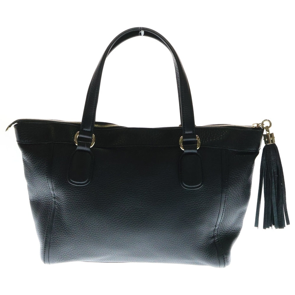 GUCCI(グッチ) ソーホー フリンジ ハンドバッグ トートバッグ ブラック レザー ゴールド金具 282307
