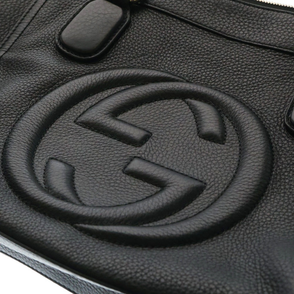 GUCCI(グッチ) ソーホー フリンジ ハンドバッグ トートバッグ ブラック レザー ゴールド金具 282307