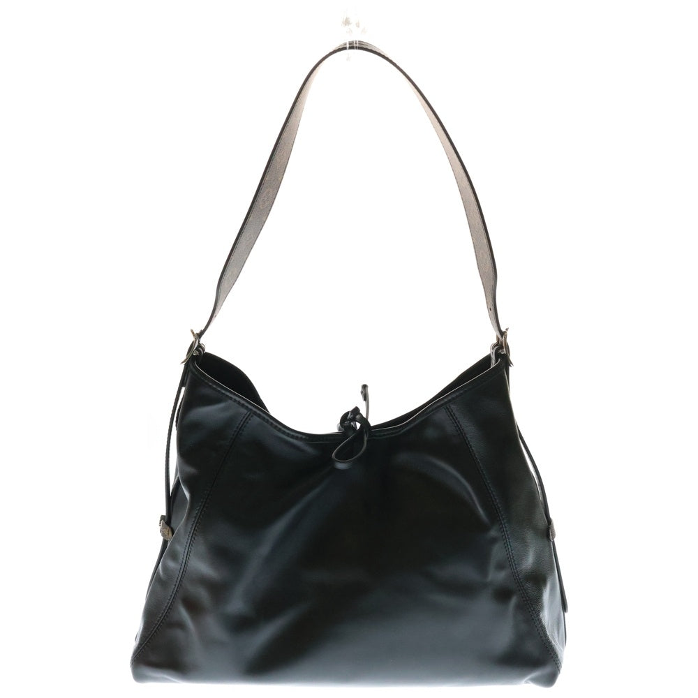 LOUIS VUITTON(ルイヴィトン) キャリオールBB LV バイブ モノグラム ラムスキン レザー ショルダーバッグ シルバー金具 ブラック/ブラウン M25143