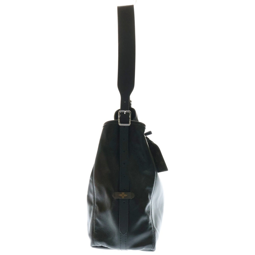 LOUIS VUITTON(ルイヴィトン) キャリオールBB LV バイブ モノグラム ラムスキン レザー ショルダーバッグ シルバー金具 ブラック/ブラウン M25143